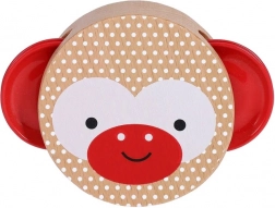 Trætamburin med lille abe PETIT COLLAGE