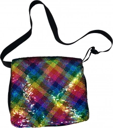 Skuldertaske med pailletter