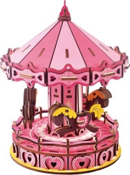 Træ 3D-puslespil Karrusel