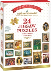 Adventskalender puslespil EUROGRAPHICS Fine Art 24×50 brikker