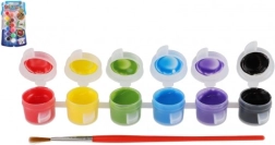 Creatoys tekstilfarver 12 farver med pensel