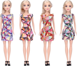 Dukke 30 cm med kjole (4 varianter)