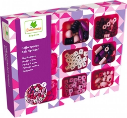 Sæt med træperler Alfabet