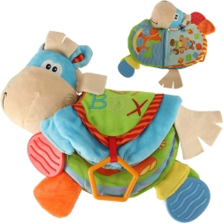 Baby-sensorisk bog med rangle og bidering Æsel