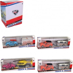 Bil med anhænger - Legetøj til børn, 19 cm