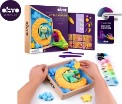 Okto modellering – den lille verden i ramme Kanin på månen 21 × 21 cm