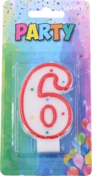 Fødselsdagslys til kage - tal 6