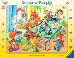 RAVENSBURGER puslespil Dyrenes børnehave 24 brikker