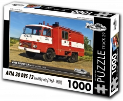 Puslespil Retro-biler Truck AVIA 30 DVS 12 brandbil 1000 brikker