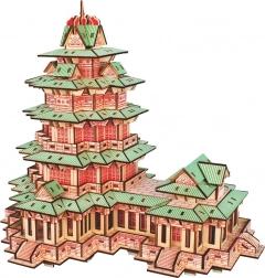 Woodcraft træ 3D-puslespil – Yuejiang-tårn