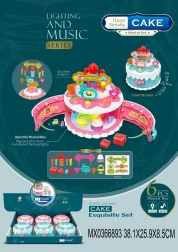 Legesæt fødselsdagskage med lys og lyd