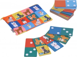 Petit Collage domino 2-i-1 hunde og tal