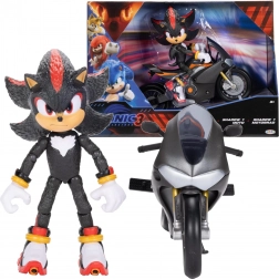 Sonic 3: figur SHADOW på sort motorcykel (lille sæt)