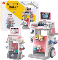 Børnetandlæge-vogn med tilbehør, lys og røntgenskærm, 26 dele