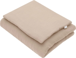 Musselinsæt med fyld 80 × 70 cm beige