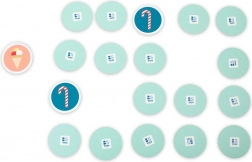 Stort memoryspil med slik