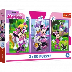 Puslespil 3x80 Minnie og venner fra Disney Trefl