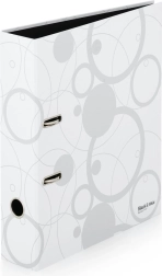 A4 ringbind med håndtag i hvid laminat