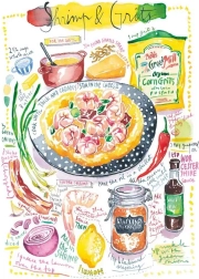 Puslespil rejer med grød 1000 brikker MAGNOLIA