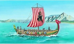 Vikingeskib DRAKKAR – model 1:60