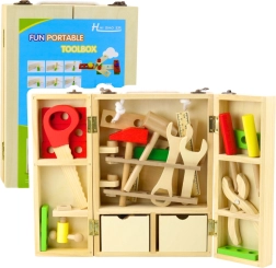 Træsæt til den lille gør-det-selv’er i kuffert, 35 dele