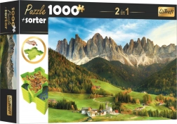 Puslespil med sorteringsbakke 2-i-1 Dolomitterne, Italien – 1000 brikker