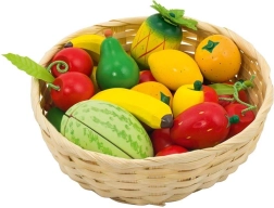 Træfrugt i kurv – sæt med 23 dele