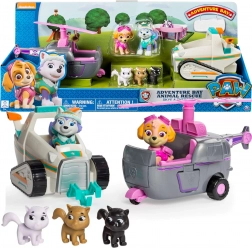 Paw Patrol redningssæt Skye og Everest – helikopter, snescooter og figurer af killinger