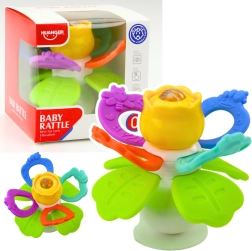 Sensorisk legetøj til børn Blomst med roterende del og sugekop
