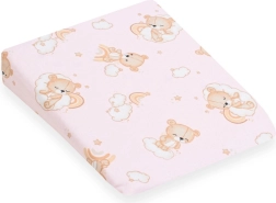 Betræk til børne kilepude 30×37 cm lyserød bamse