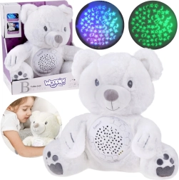 Woopie plysbamse med projektor og spilledåse