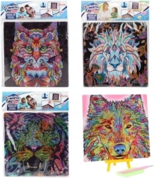 Diamantmaling Dyr på karton 20x20 cm