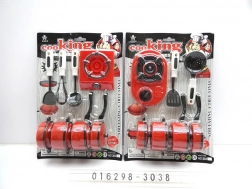 Sæt med børneservice med komfur