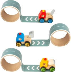 Small Foot træbil med vej-tape