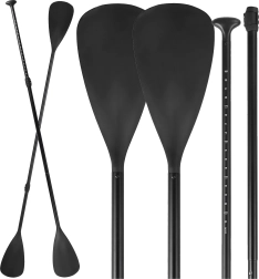 Sammenklappeligt aluminiums-padlesæt 2-i-1 til SUP og kajak, 4-delt, justerbart 210 cm