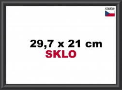 Plastikramme sort A4