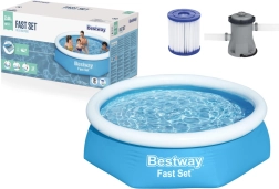 Oppustelig pool BESTWAY Fast Set 244 × 61 cm med filtrering