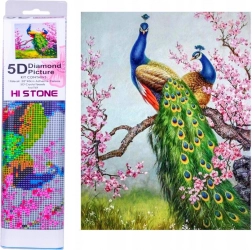 Diamantmaling – påfugle 30 × 40 cm