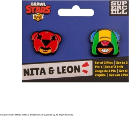 Sæt med Brawl Stars-pins – Nita og Leon