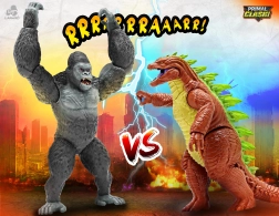 Primal Clash kamp Boss vs King Kaiju – sæt actionfigurer 21 cm