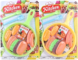 Plastikpande med madvarer og tilbehør til børn 19 cm