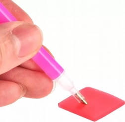 Diamantmaling med hvidt stativ 15 × 20 cm til børn