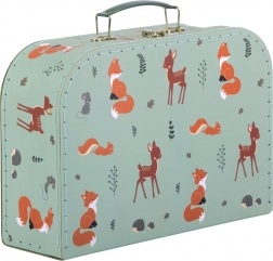 A Little Lovely Company sæt med to papkufferter til børn med skovdyremotiv – Venner