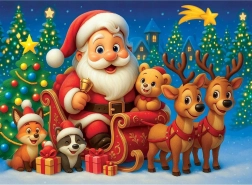 Træpuslespil Santa Claus 40 brikker WOODEN CITY