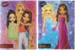 Skolemappen med elastisk lukning A4 Besties