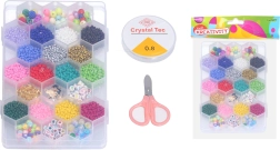 Perlesæt med snor, saks og låse