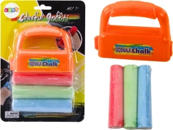 Sæt med kraftige fortovskridt med orange holder, 3 stk.