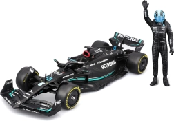 bburago 1:24 formula 1 mercedes-amg f1 w14 e 2023 george russell med figur