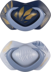 Canpol babies silikone symmetrisk sut Light Touch Gold, 18 m+, 2 stk., blå