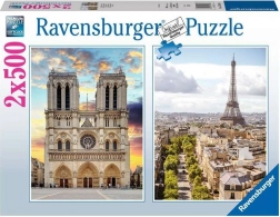 Ravensburger puslespil Besøg i Paris 2×500 brikker